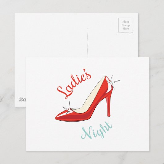 Dames nacht briefkaart (Voorkant / Achterkant)