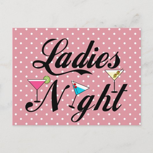 Dames nacht briefkaart (Voorkant)