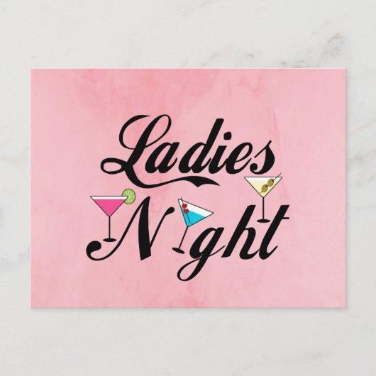 Dames nacht briefkaart (Voorkant)