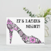 Dames nacht kaart (Staand voorkant)