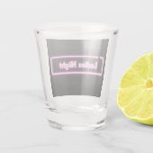 Dames Nacht Neon LED Teken Shot Glas (Achterkant)