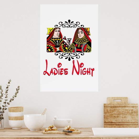Dames nacht poster (Keuken)
