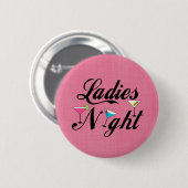 Dames nacht ronde button 5,7 cm (Voorkant /achterkant)
