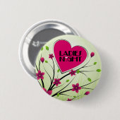 Dames nacht ronde button 5,7 cm (Voorkant /achterkant)