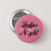 Dames nacht ronde button 5,7 cm (Voorkant /achterkant)