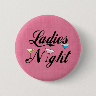 Dames nacht ronde button 5,7 cm