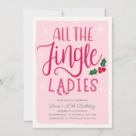 Dames nacht uit Vakantie uitnodiging (Voorkant)