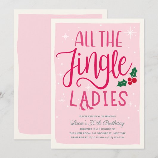 Dames nacht uit Vakantie uitnodiging (Voorkant / Achterkant)