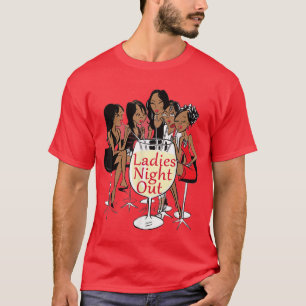 Dames nacht zwarte meisjes Grafisch T-shirt