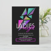 Dames Nachtclub Bar Fractale Flyer Uitnodiging (Staand voorkant)