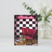 Dames Nachtclub Tijger Evenement Feest Kaart (Staand voorkant)