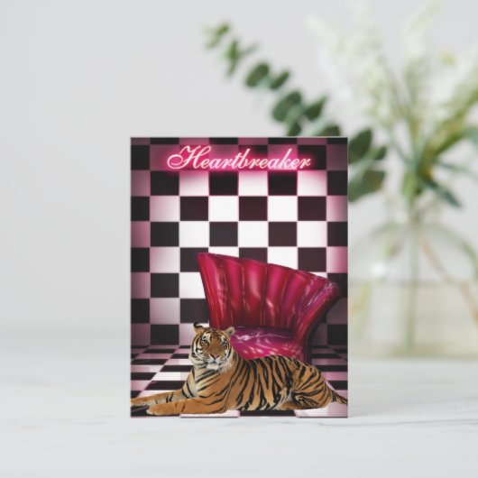 Dames Nachtclub Tijger Evenement Feest Kaart (Staand voorkant)