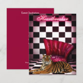 Dames Nachtclub Tijger Evenement Feest Kaart (Voorkant / Achterkant)