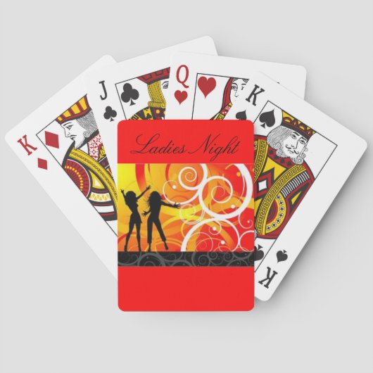 Dames-nachtspeelkaarten Speelkaarten (Achterkant)