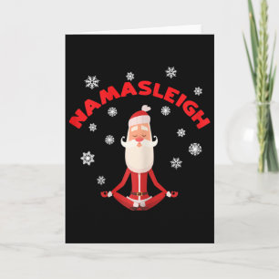 Dames Namasleigh Yoga Kerstmis Kerstman Shirt Yoga Kaart