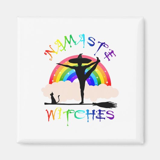Dames Namaste Heksen Yoga  Magneet (Voorkant)