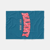 Dames Nanny Est Hartpatroon Kunstwerk Fleece Deken (Voorkant (Horizontaal))
