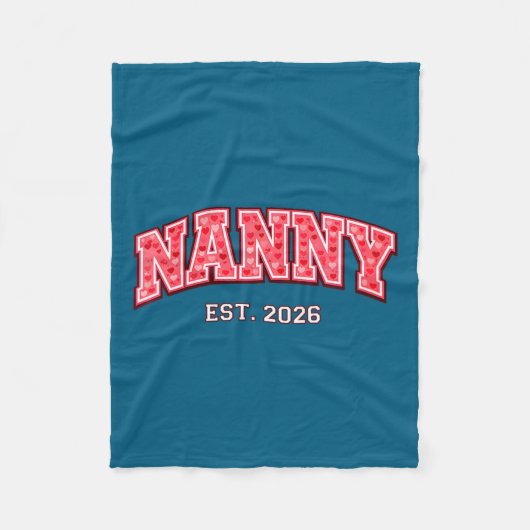 Dames Nanny Est Hartpatroon Kunstwerk Fleece Deken (Voorkant)