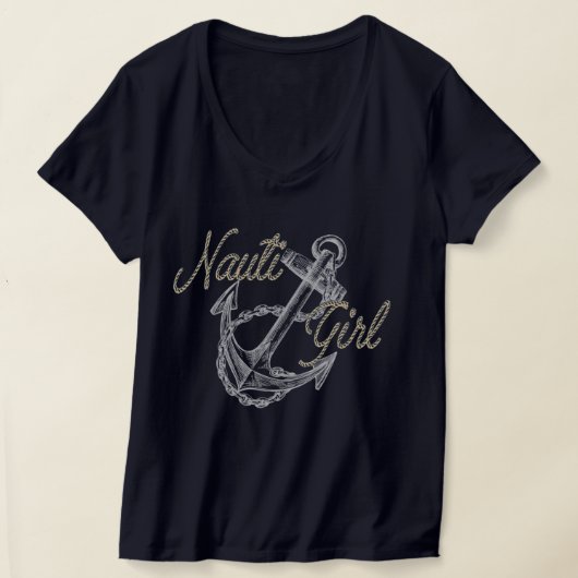 Dames Nauti Girl V-Neck Tshirt (Laagn)