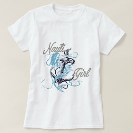 Dames Nautisch Nauti Girl Blauwe Zeemeermin Tshirt