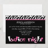 Dames Night Bachelorette Party uitnodigingen (Voorkant / Achterkant)
