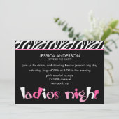 Dames Night Bachelorette Party uitnodigingen (Staand voorkant)