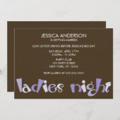 Dames Night Bachelorette Party uitnodigingen (Voorkant / Achterkant)