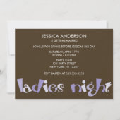 Dames Night Bachelorette Party uitnodigingen (Voorkant)