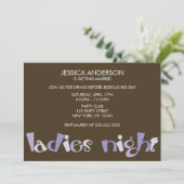 Dames Night Bachelorette Party uitnodigingen (Staand voorkant)