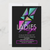 Dames Night Club Bar Fractal Flyer-uitnodiging Kaart (Voorkant)