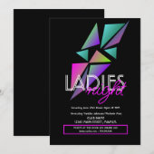Dames Night Club Bar Fractal Flyer-uitnodiging Kaart (Voorkant / Achterkant)