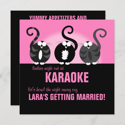 Dames Night Out to Howl Kaart (Voorkant / Achterkant)