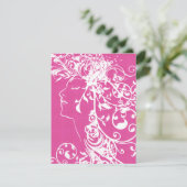 Dames Night Pink Bachelorette Kaart (Staand voorkant)