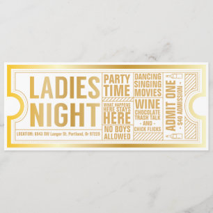 Dames Night Uitnodiging - pas het aan!