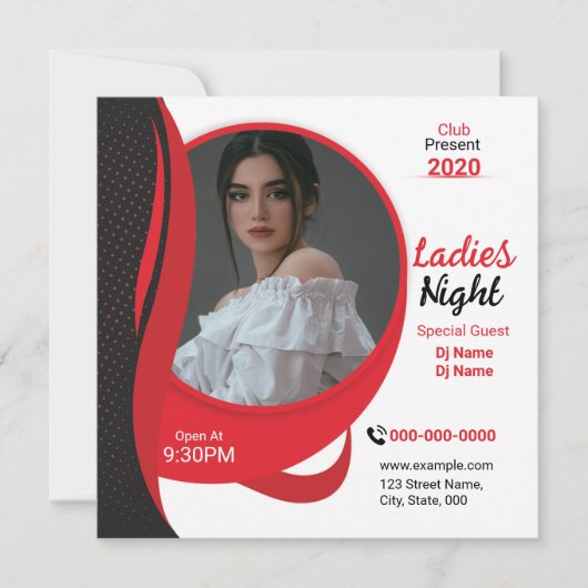 Dames Nightclub Flyer Sjabloon (Voorkant)
