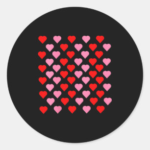 Dames Nk En Rode Harten Liefhebbers Grappige Valen Ronde Sticker