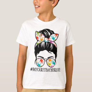 Dames Nn kinderdagverblijf lerares leven rommelige T-shirt