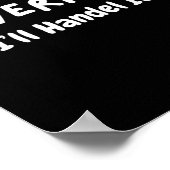 Dames Nooit Mind Ik Zal Het Wel Aanpakken Funny Sa Poster (Hoek)