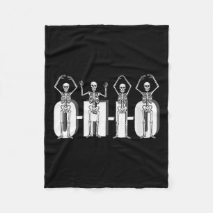 Dames O-h-i-o State Skeletten Grappig Ohio Vintage Fleece Deken