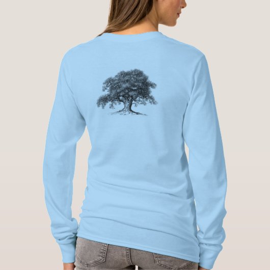 Dames Oak Tree T-shirt met lange mouwen (Achterkant)