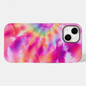Dames of Meisjes Roze Tie Dye Patroon Case-Mate iPhone Case (Achterkant (horizontaal))