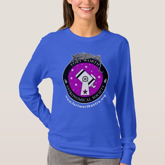 Dames Officiële Logo Lange mouw Shirt Blauw (Voorkant)