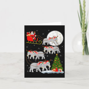 Dames Olifant Kerstman Slede Vliegend Grappig Magi Kaart