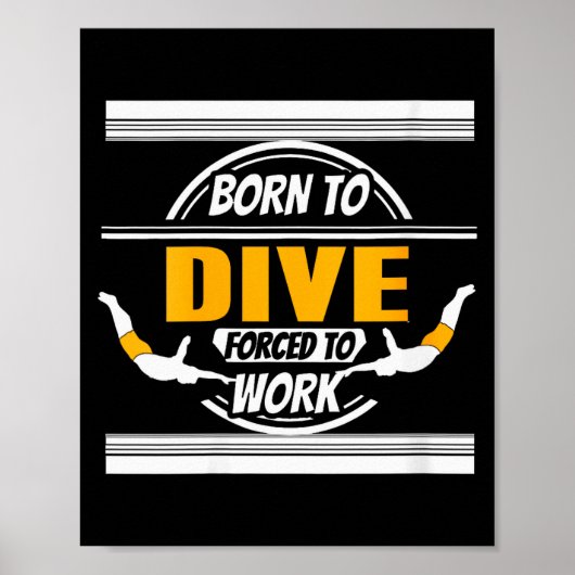 Dames Onate Diver Leven Humor Carrière Balans Grap Poster (Voorkant)