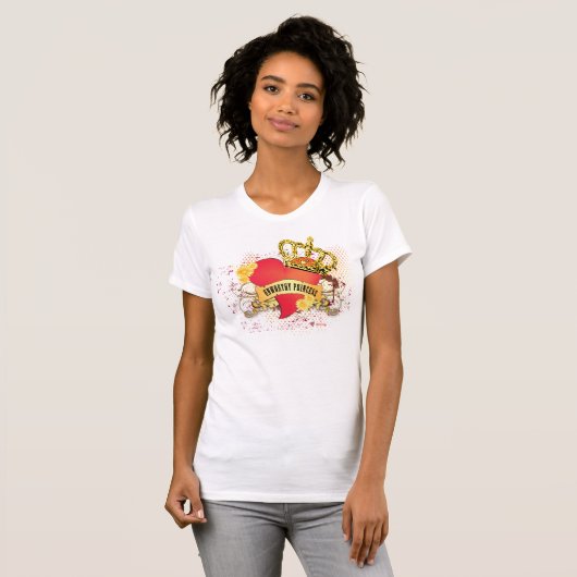 Dames onwaardige prinses T-Shirt (Voorkant volledig)