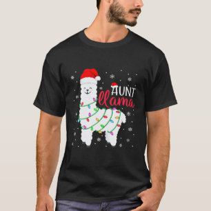Dames Oom Lama Lama Oom Kerstmis Santa Hoed T-shirt