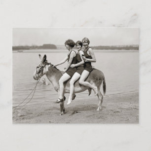 Dames op Arlington Beach, 1924 Briefkaart
