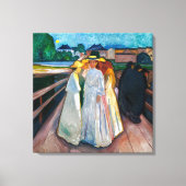 Dames op de brug | Edvard Munch | Canvas Afdruk (Voorkant)