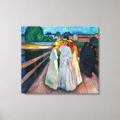 Dames op de brug | Edvard Munch | Canvas Afdruk (Voorkant)
