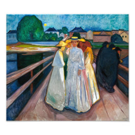 Dames op de brug | Edvard Munch | Foto Afdruk